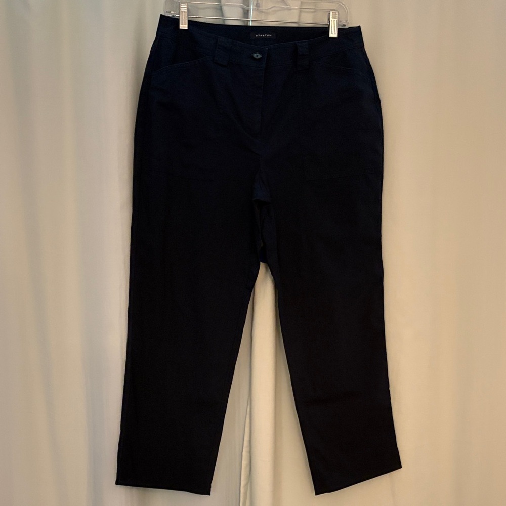 Jones New York Women’s Dark Navy Straight-Leg Cropped Classic Pants, size 10 - Picture 1 of 6